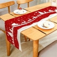 thumbnail image 4 of Christmas Forest Reindeers Ornaments Santa Dwarfs Red Table Runner for Home Dining Table Festival Party Decor Multiple Size, 4 of 4
