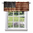 thumbnail image 2 of Independence Day Window Valance for Kitchen, Vintage American Flag Rod Pocket Short Curtain for Small Windows, Light Filtering Decorative Valance, 54 x 18 Inch, 1 Panel, 2 of 9