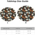 thumbnail image 6 of Halloween Round Tablecloth Scary Ghost Spooky Pumpkin Table Cover with Elastic Edge Washable Fitted Table Cloth for Kitchen Patry Outdoor Decor Fits 36"-44", Small, 6 of 6