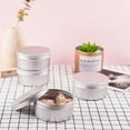 thumbnail image 6 of 1Box 6 Pcs 200ml Aluminum Tin Jars Round Aluminum Tin Cans Cosmetic Containers with Screw Cap Lid for DIY Crafts Salve Candle Travel Storage-Platinum, 6 of 7