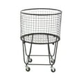 thumbnail image 6 of CosmoLiving by Cosmopolitan Black Metal Deep Set Rolling Mesh Laundry Basket Storage Cart with Wheels, 6 of 12