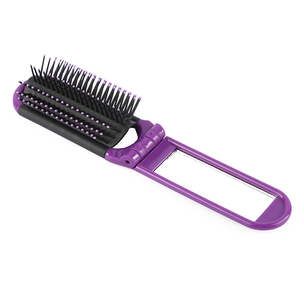 MINM 1PC Professional Travel Hair Comb Portable Folding Hair Brush With Mirror Compact Pocket Size Purse Travel Comb MINM 1PC Professional Travel Hair Comb Portable Folding Hair Brush With Mirror Compact Pocket Size Purse Travel Comb