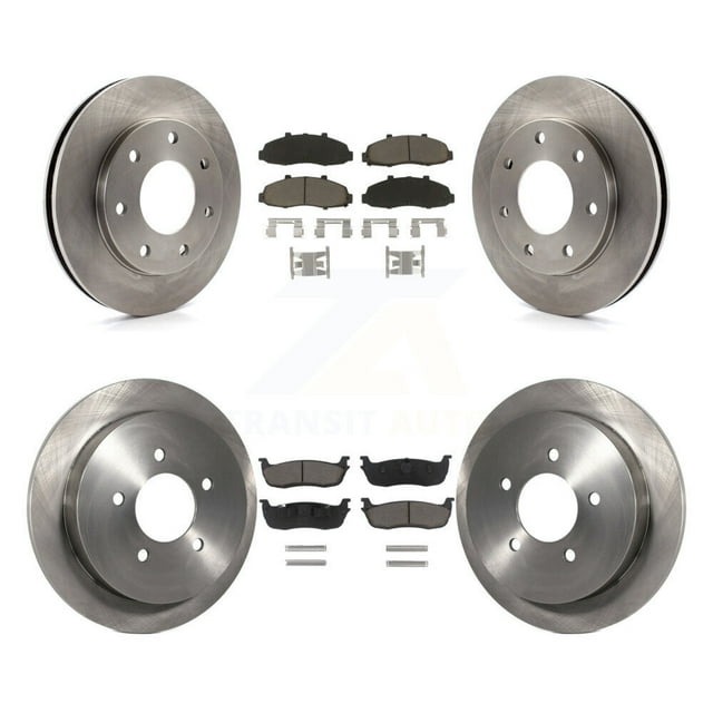 CMX Front Rear Disc Brake Rotors and Ceramic Pads Kit for Car 2004 Ford F-150 Heritage 4WD with 5 Lug Wheels 7 K8C-103238