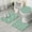 Light Green Christmas, variant on Red and Green Plaid Christmas Pattern Bathroom Rugs Sets 3 Piece,Toilet Cover Set,Absorbent Non Slip Bathroom Mats Sets with U-Shaped Contour Rug Toilet Rug Set