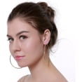 thumbnail image 3 of 90mm(3.5'') Large Circle Endless Hoop Earrings Hypoallergenic Extra Big Round Huggie Hoops Earring Minimalist Hooped Christmas Jewelry Gifts for Women, 3 of 6