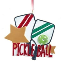 Pickle Ball Ornament 3.25"