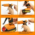 thumbnail image 4 of 100 Watt Cordless Hot Glue Gun, Handheld Portable for DIY Crafts, Glueing Glass, Plastic Wood, Quick Home School Repairs, Not Included Battery, 4 of 8
