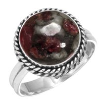 Natural Eudialyte 925 Sterling Silver Handmade Ring