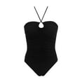 thumbnail image 5 of Afdoent One Piece Swimsuit For Women Bandeau Halterneck Monokini Swimwear Push Up Bathing Suit For Swimming Beach 2026 Summer Swimwear, 5 of 5
