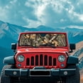 thumbnail image 3 of Yuyamidu Camo Hunting Oak Windshield Sun Shade Compatible with Jeep Wrangler TJ JK JL & Gladiator JT Heat Shield Sun Visor Cover ,1Pcs, 3 of 7