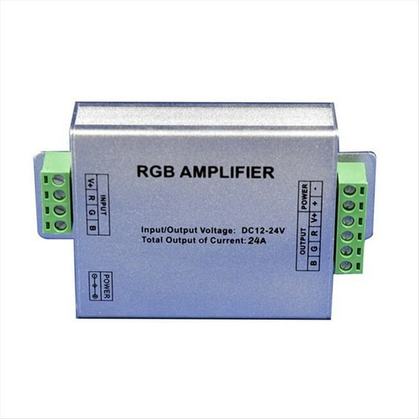 Controlador RGB de 12 V CC y 24 V, Atenuador Remoto Inalámbrico IR o para Tiras de Luces LED de Colores 5050, Atenuación de 24 A.