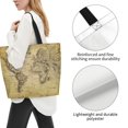 thumbnail image 3 of Fotbe Vintage World Map Bolsa Tote Estética de Lona con Estampado para Mujer - Bolsa Reutilizable de Hombro Casual para Vacaciones, Compras, Trabajo y Gimnasio, 3 of 8