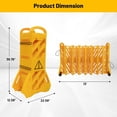 thumbnail image 3 of 13-Foot Extendable Mobile Safety Sign/Barrier with Locking Straps, Commercial Foldable Traffic Barricade Fence, Plastic Barricade for Construction, Traffic Control, Driveway Gate, 3 of 6