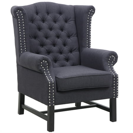 Fairfield Grey Linen Club Chair