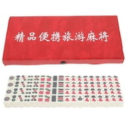 Travel Mahjong Melamine Tiles Toy Toys Chinese Set Mini Game Household Long Box