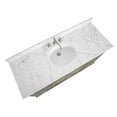 thumbnail image 2 of Aria 60" Single Bathroom Vanity with Weathered Gray Cabinet and Carrara Marble Top, 2 of 5