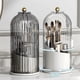 thumbnail image 1 of Makeup Brush Holder Organizer With Lid, 360 Rotating Clear Dustproof Makeup Brushes Organizer For Desktop, 1 of 4