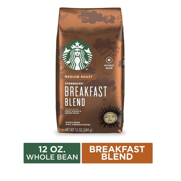 Starbucks Medium Roast Whole Bean Coffee Breakfast Blend 1 Bag 12 Oz Walmart Com Walmart Com