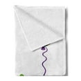 thumbnail image 2 of Mardi Gras Soft Flannel Fleece Throw Blanket, Illustration of Cartoon Mardi Gras Color Balloon with Swirl Ribbon, Cozy Plush for Indoor and Outdoor Use, 70" x 90", Purple Green Yellow, by Ambesonne, 2 of 5