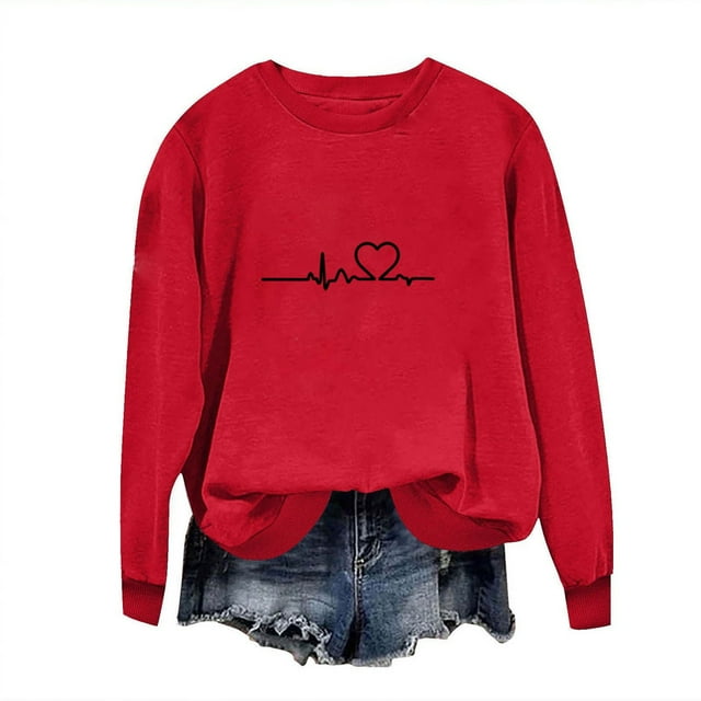 TaTaai Hoodies Shirts for Women Early Fall Long Sleeve Tops Vintage Graphic Outfits Tops Fashion Pullover Tees Gift