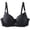 Black, variant on Xijirk Women Plus Size Bra Lace Trim Full Coverage Seamless Daily T-shirt Support Bra,75C