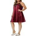 thumbnail image 4 of NOMADIC NOOK Women's Plus Size Nightgown Lace Spaghetti Lounge Packs Sleep Dresses, 4 of 5
