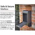 thumbnail image 4 of NACH Dominion Modern Lockable Mailbox With Built-in Newspaper Holder, Wall Mount Mailboxes for Outside With Max Rust Protection, Black and Brown, 16x10x4.5 in, MB-8000LK, 4 of 5