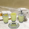 thumbnail image 4 of GROFRY 4Pcs/Set Mouthwash Cup Bathroom Kit Toothbrush Cup with Toothpaste Position Lotion Bottle Soap Box Sink Accessory Set, 4 of 7