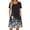 Black White Floral, variant on Boho Summer Dresses for Women Casual Short Sleeve T Shirt Dress with Pockets Beach Vacation Clothes
