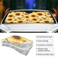 thumbnail image 3 of Yiaed Brown Leaf Pattern Sunflower Print Car Windshield Sunshade Front Auto Car Front Window Sun Shade Foldable Sun Visor Shield Cover Auto Accessories for Sedan SUV Truck-Medium, 3 of 5