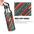 thumbnail image 4 of Yayeee 33oz Insulated Water Bottle Double Wall Stainless Steel with Flip Straw Lid, Green Stars Abstract, 4 of 7