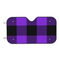 thumbnail image 7 of Goofa Purple Buffalo Plaid Printed Car Windshield Sunshade,Foldable Reflective Sun Visor,UV Protection Heat Blocker Sunshade,Car Cooling Accessory-, 7 of 7