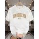 thumbnail image 1 of Men'S Cotton T-Shirt Brooklyn NYC Print, Casual Crew Neck Short Sleeve Top, All-Season Comfort Fit, 100% Cotton Knit Fabric, Regular Fit Solid Color Tee, 1 of 6
