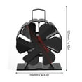 thumbnail image 3 of Desk Fan VibHome Up to 30% off! Wood Stove Fan Heat Powered,6 Blades Motors Fireplace Fan,Thermoelectric Fan For Wood Burning Stove/Pellet/Log Burners, 3 of 8