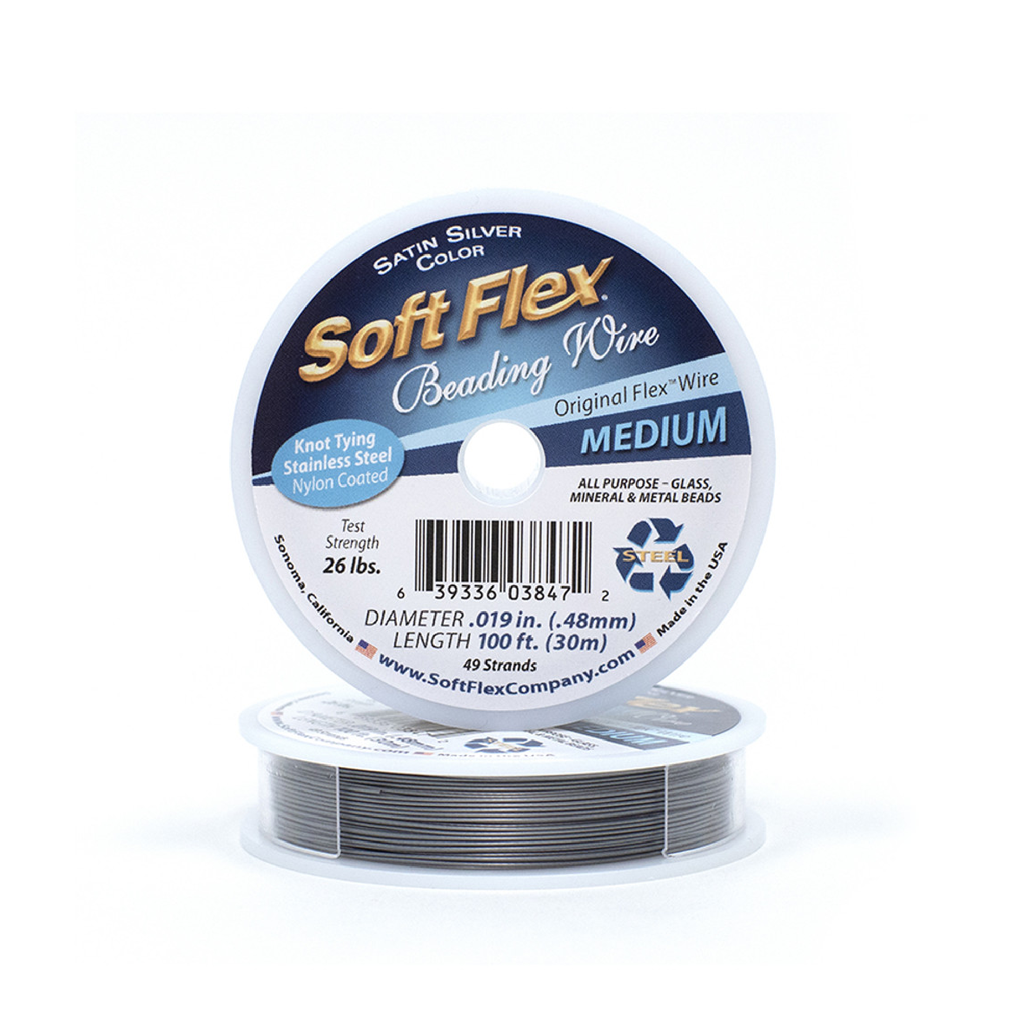 Serenity Trios Beading Wire – 3 Farben, .019 Durchmesser, 10 Fuß Pro Rolle, Für Schmuckherstellung