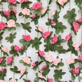 thumbnail image 4 of Artificial Flower Rose Hanging Cloth Fadeless Vivid Fake Vine Garland Home Garden Wedding Decoration, 4 of 7