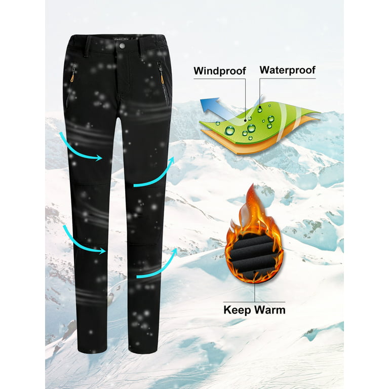 Camii Mia Snow Pants for Women Windproof Waterproof Ski Fleece