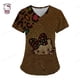 thumbnail image 3 of Uniforme de enfermera con estampado de Hello Kitty para mujer, uniforme de enfermería con bolsillo, camisa de trabajo para enfermeras, personal de enfermería, 3 of 5