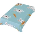 thumbnail image 7 of Coolnut Easter Bunny and Carrot Rectangle Tablecloth Spill-Proof Polyester Table Cloth Table Cover for Kitchen Dining Picnic Holiday Party Decoration,54"x54", 7 of 7