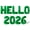 Green, variant on Letter & Number Balloons - HELLO 2026 16" Inch Alphabet Letters Foil Mylar Balloon New Years Party Banner (Gold)