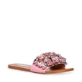 thumbnail image 2 of Steve Madden Brionna Slides Oversize Rhinestone Adorns Slip On Flat Sandals Pink (9.5, Pink), 2 of 6