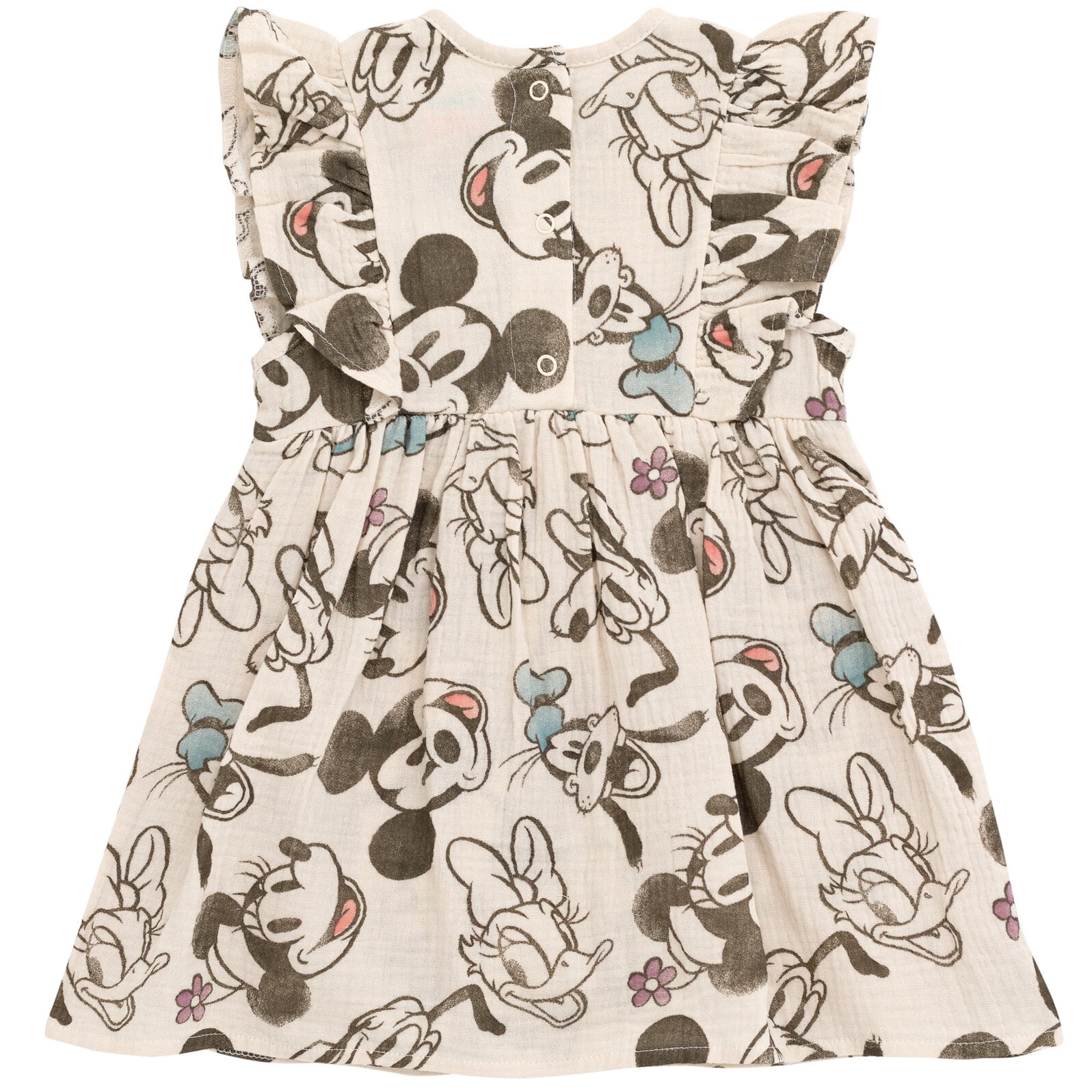 Disney Mickey Mouse Goofy Donald Duck Newborn Baby Girls Romper Gray 0-3 Months