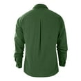 thumbnail image 4 of WTXUE Button-Up Shirts Long Sleeve, Notch Neck Shirts for Men T Shirt for Man OutdoorLoose T Shirt Cardigan Solid | Workwear for Men Green L, 4 of 9