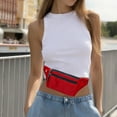 thumbnail image 2 of WLOELOEW Sac Banane de Sport Rouge pour Hommes et Femmes Course en Plein Air Léger Résistant à l'Usure Toile Sac Personnalisé Rouge, 2 of 7