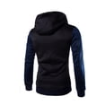 thumbnail image 2 of MRULIC winter coats for men Winter Hoodie Hooded Slim Jacket Warm Sweater Sweatshirt Coat Men Outwear Men's Coats & Jackets Navy Blue + XXL, 2 of 4