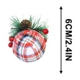 thumbnail image 4 of Kezqiaxn Fabric Christmas Ball Ornaments Set 6Pcs/2.4In Fabric Ball Ornaments with Pinecones Berry and Pine Needle, Shatterproof Christmas Tree Hanging Ball Ornaments Festive Decorations, 4 of 5