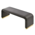 thumbnail image 5 of Modway Koda 60" Performance Velvet Waterfall Long Bench in Brass Storm Gray, 5 of 9