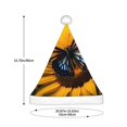 thumbnail image 3 of Daiia Butterfly On Sunflower Print Christmas Knitted Beanie Hat, Large Knit Hat Xmas Small Gifts For Men Women Adult, 3 of 6
