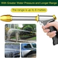 thumbnail image 3 of Upgrade Water Hose Nozzle Long Rod Garden Hose Nozzle Heavy Duty metal Brass sprayer 360° Rotaing spray gun for car wash, Plants and Lawn,Patio Gardening, Pets Shower Hose Nozzle + Quick Connector, 3 of 5