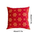 thumbnail image 3 of ‌Christmas Throw Pillow Covers - Red & Gold Snowflake Design,18X18in,Decorative Holiday Cushion Cases for Sofa,Couch,Winter Home Decor‌, 3 of 6